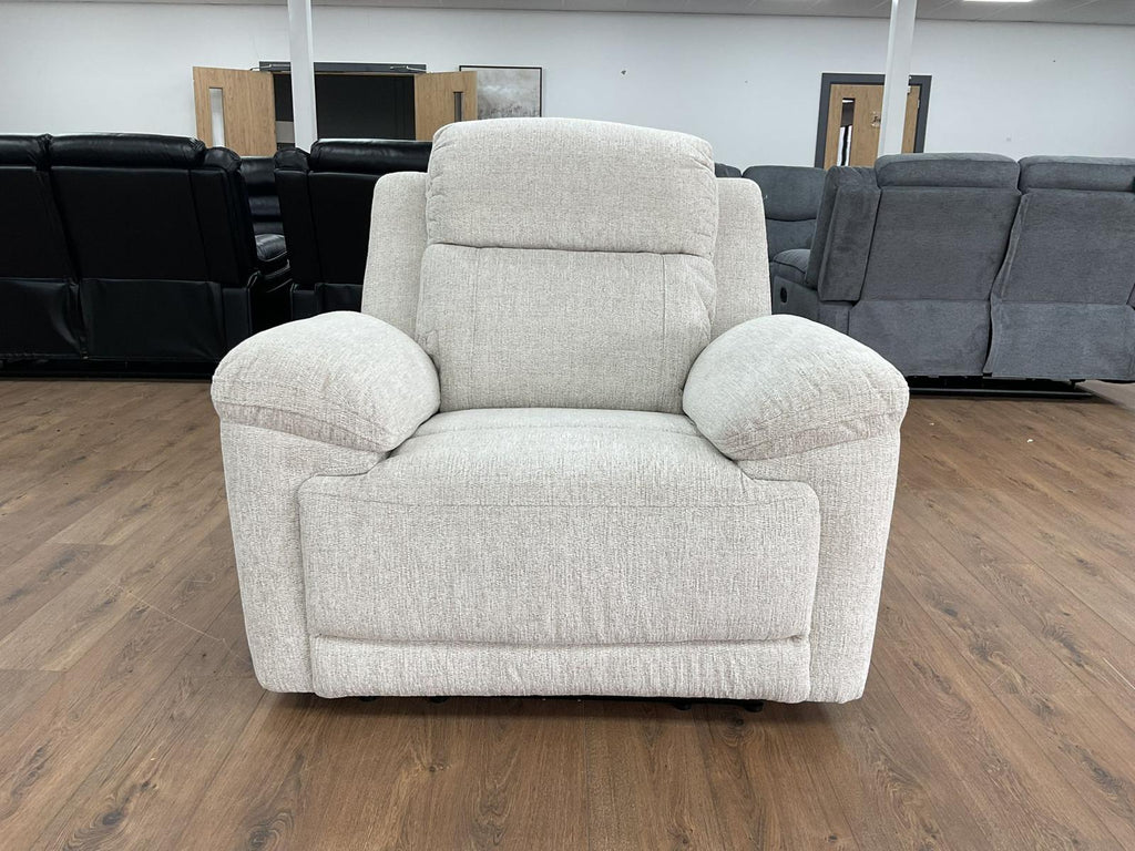 Savanna Electric Recliner Sofa Beige Armchair