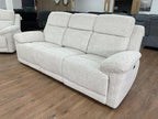 Savanna Electric Recliner Sofa Beige 3 Seater - Sofa Sloth