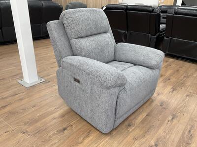 Savanna Electric Recliner Sofa Grey Armchair