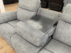 Savanna Electric Recliner Sofa Grey 3 Seater