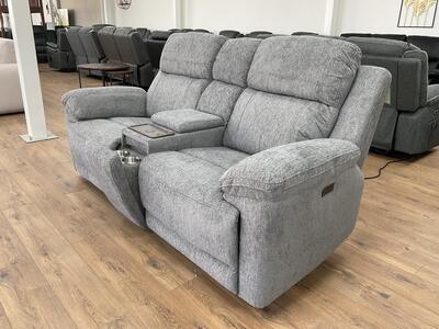 Savanna Electric Recliner Sofa Grey 2 Seater