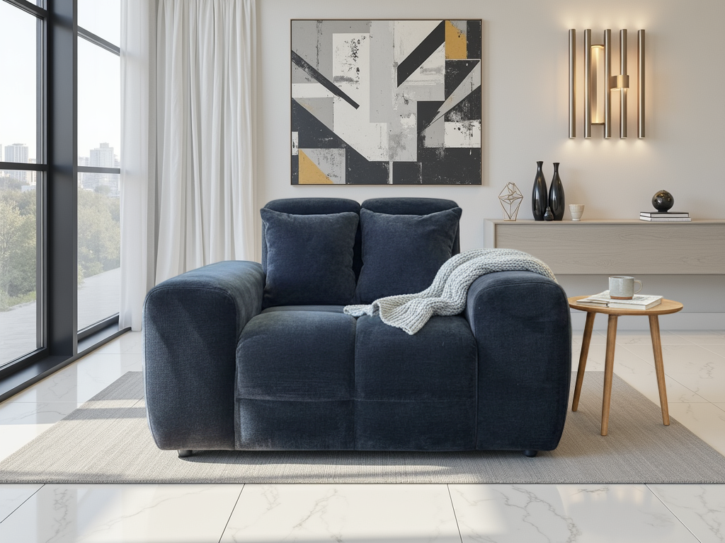 Lunar Sofa Black Armchair