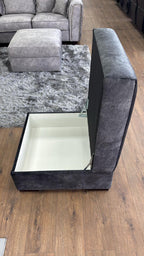 Slowmo Sofa Black Footstool