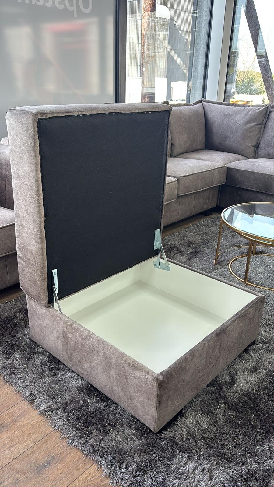 Slowmo Sofa Brown Footstool