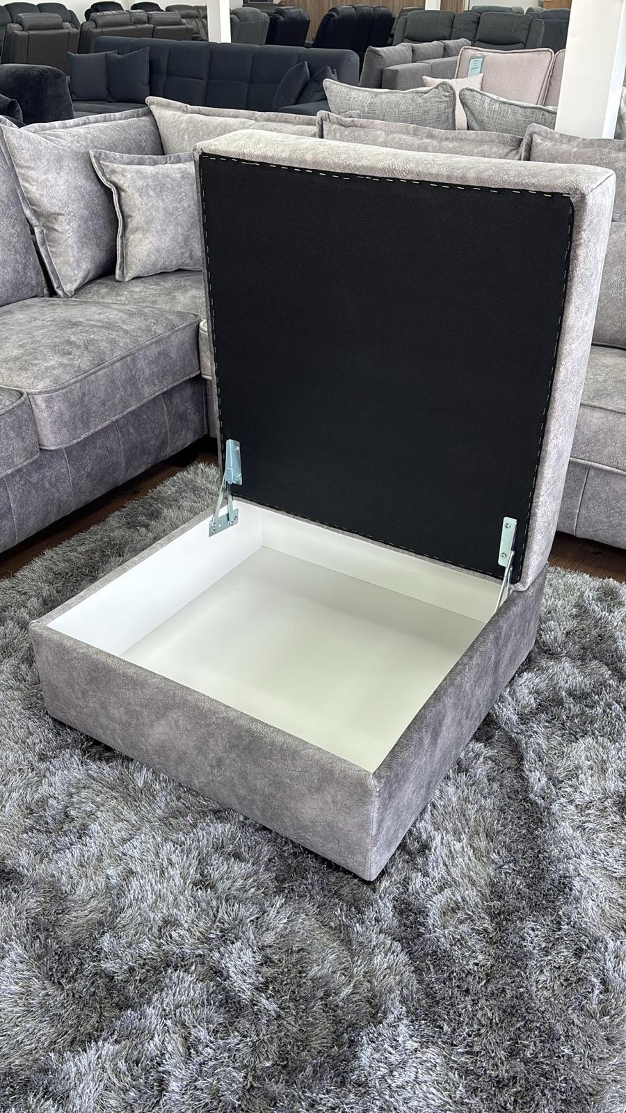 Slowmo Sofa Grey Footstool