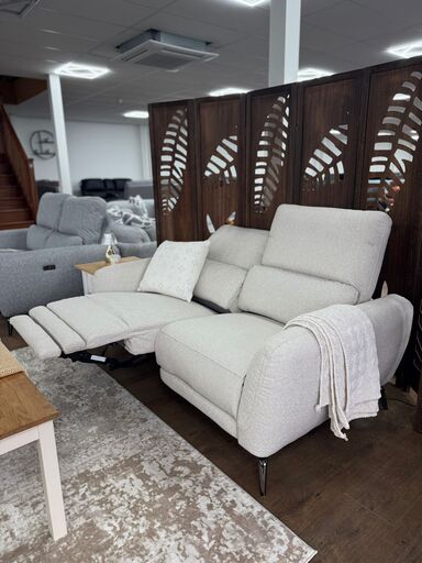 Solar Electric Recliner Beige 2 Seater