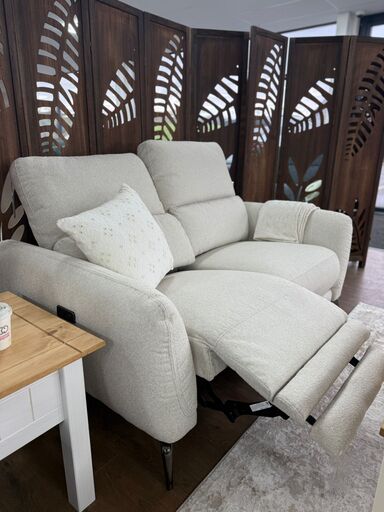 Solar Electric Recliner Beige 2 Seater