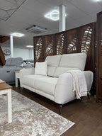 Solar Electric Recliner Beige 3 Seater