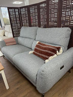 Solar Electric Recliner Grey 3 Seater