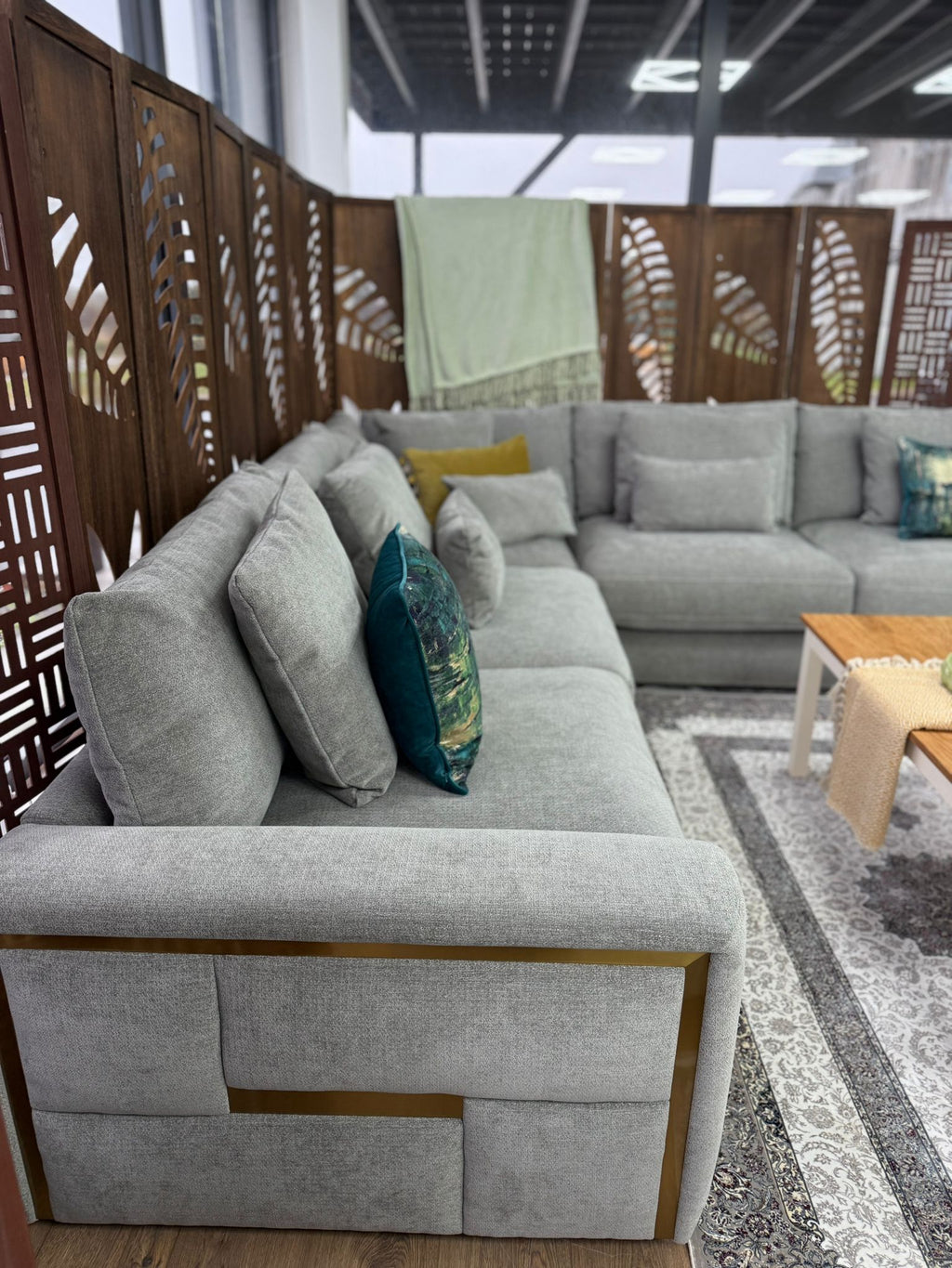 Lush Sofa Grey Large Corner