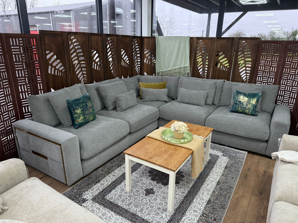 Lush Sofa Grey Large Corner