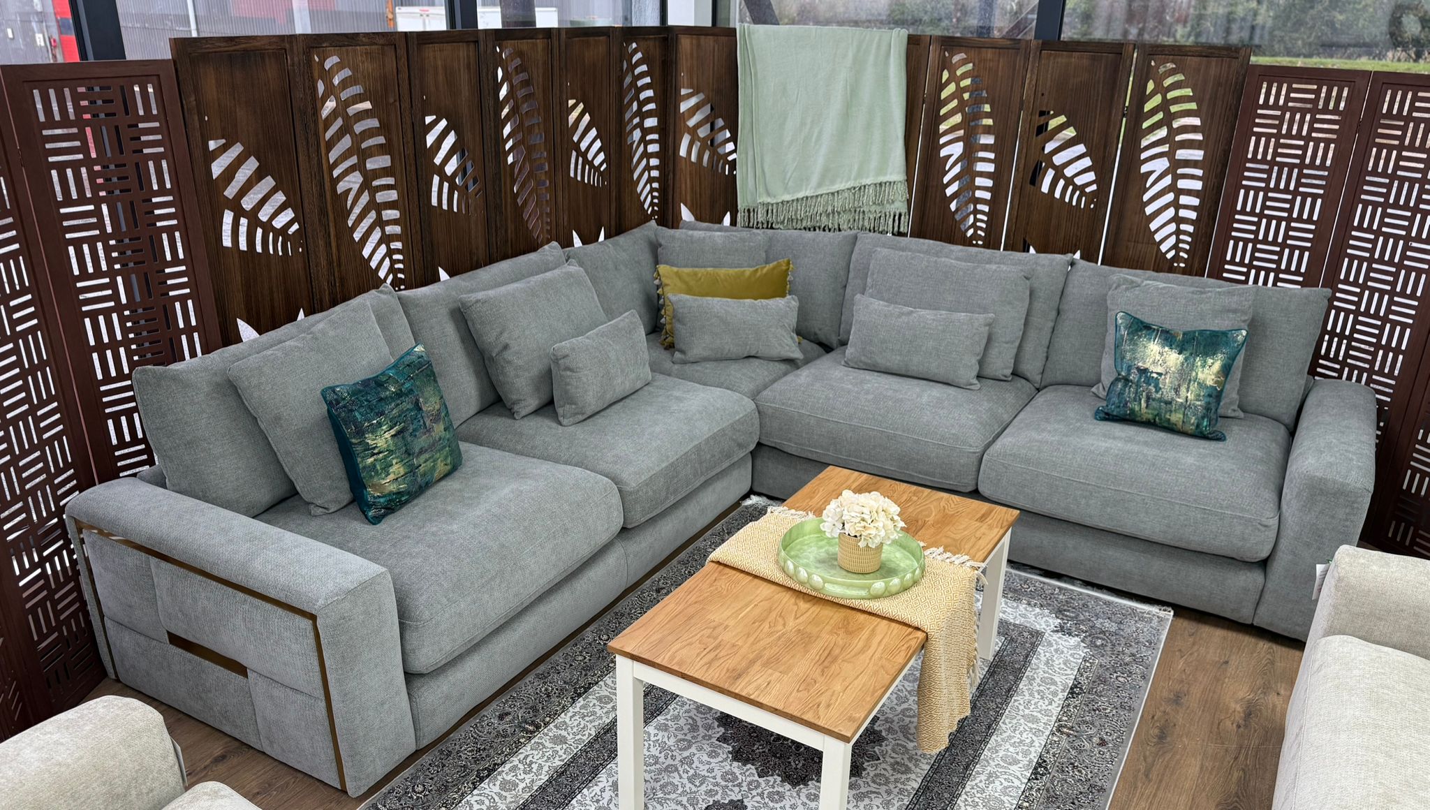 Lush Sofa Grey Large Corner