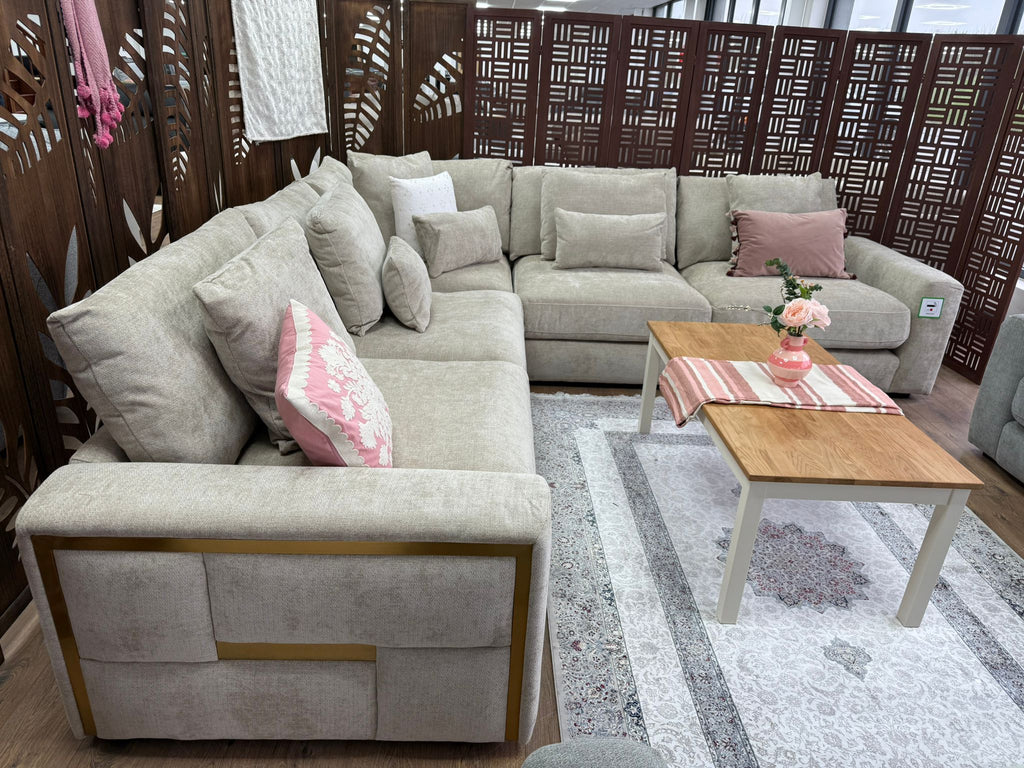 Lush Sofa Beige Large Corner