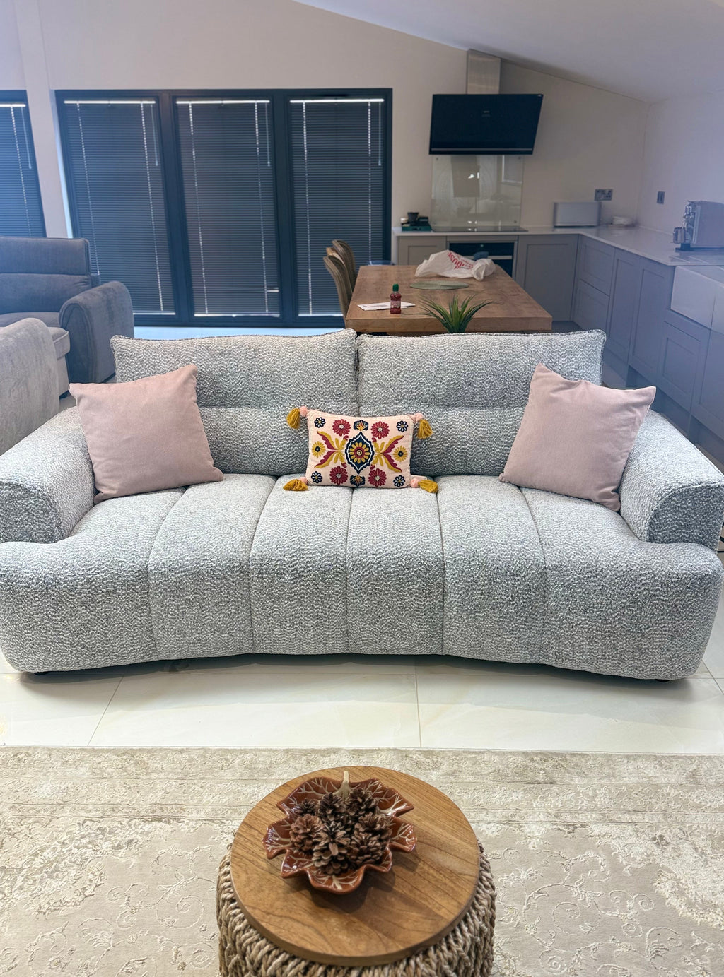 Cush Sofa Grey 3 Seater - Sofa Sloth