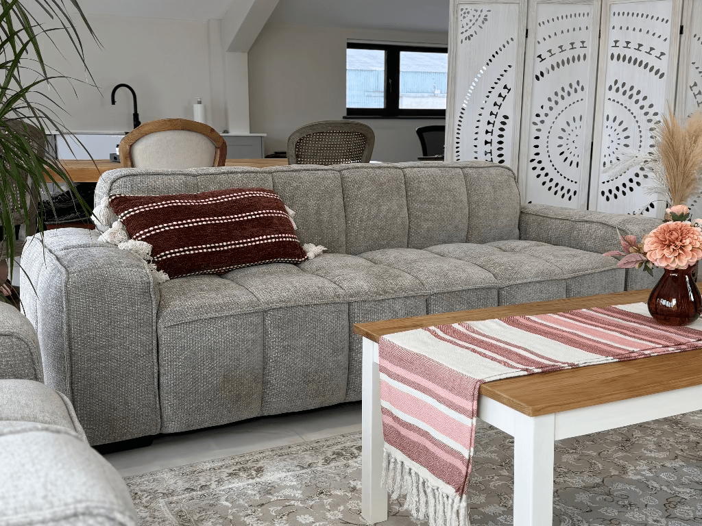 Clarity Sofa Beige 3 Seater - Sofa Sloth