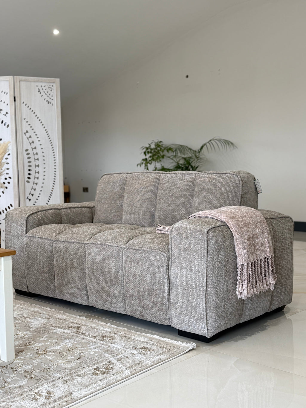 Clarity Sofa Beige 2 Seater - Sofa Sloth