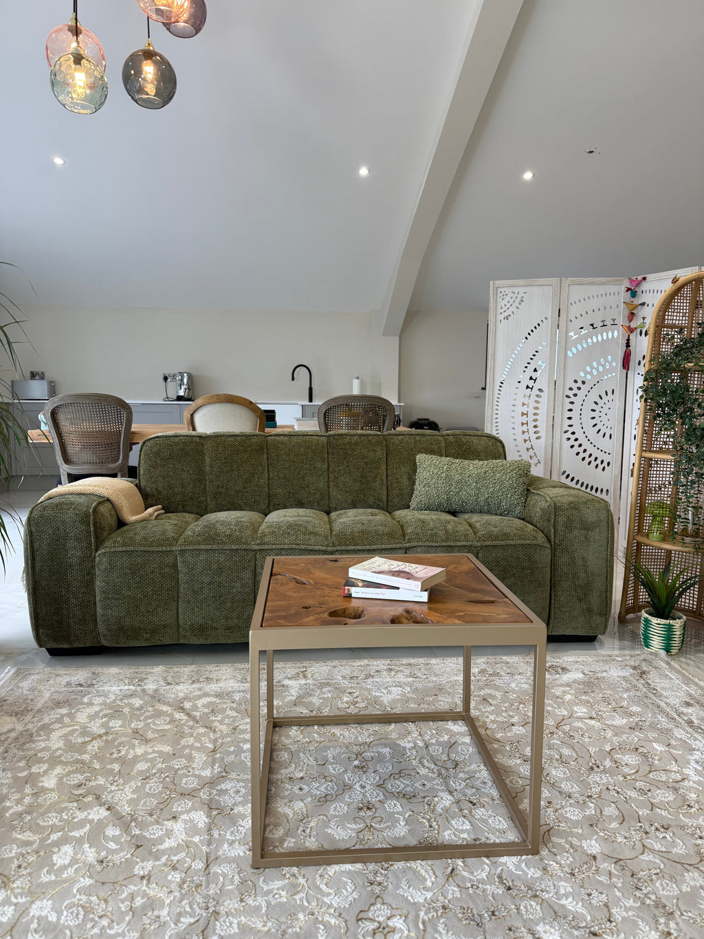 Clarity Sofa Olive 3 Seater - Sofa Sloth