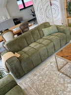 Clarity Sofa Olive 3 Seater - Sofa Sloth