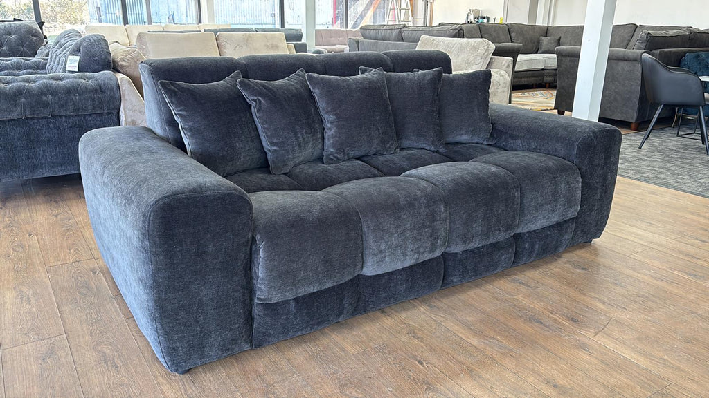 Lunar Sofa Black 3 Seater