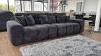 Lunar Sofa Black 4 Seater