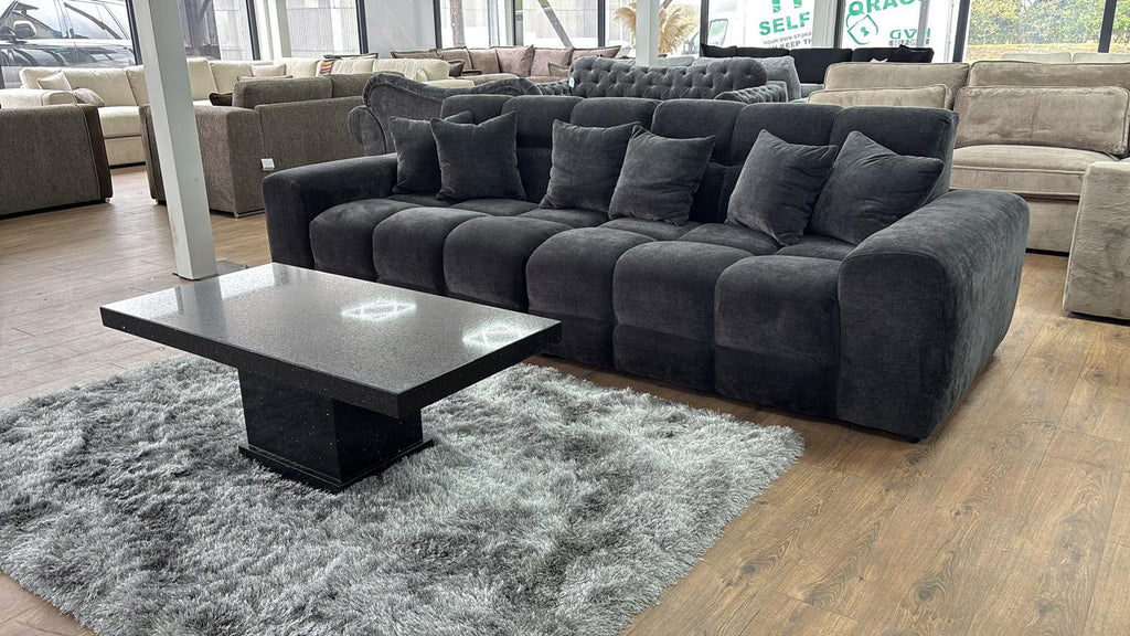 Lunar Sofa Black 4 Seater