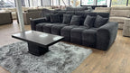 Lunar Sofa Black 4 Seater
