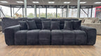 Lunar Sofa Black 4 Seater
