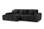 Lunar Sofa Black Left Hand Facing Corner