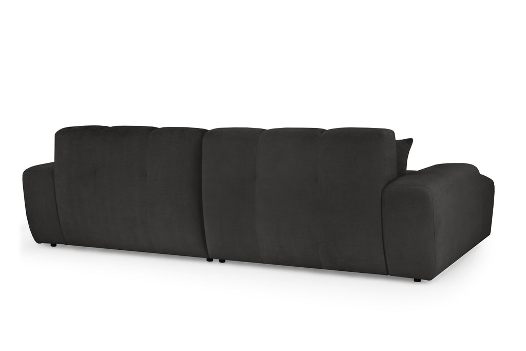 Lunar Sofa Black Left Hand Facing Corner