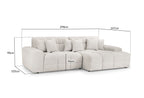 Lunar Sofa Beige Right Hand Facing Corner