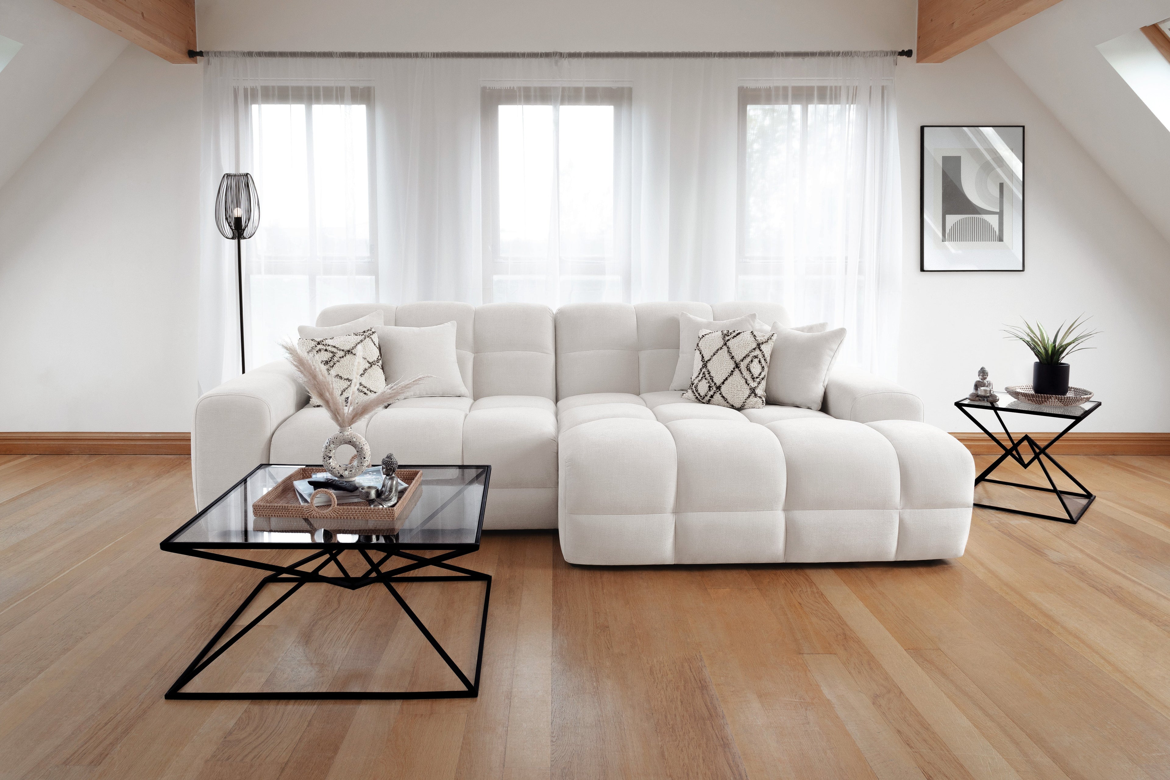 Lunar Sofa Beige Right Hand Facing Corner