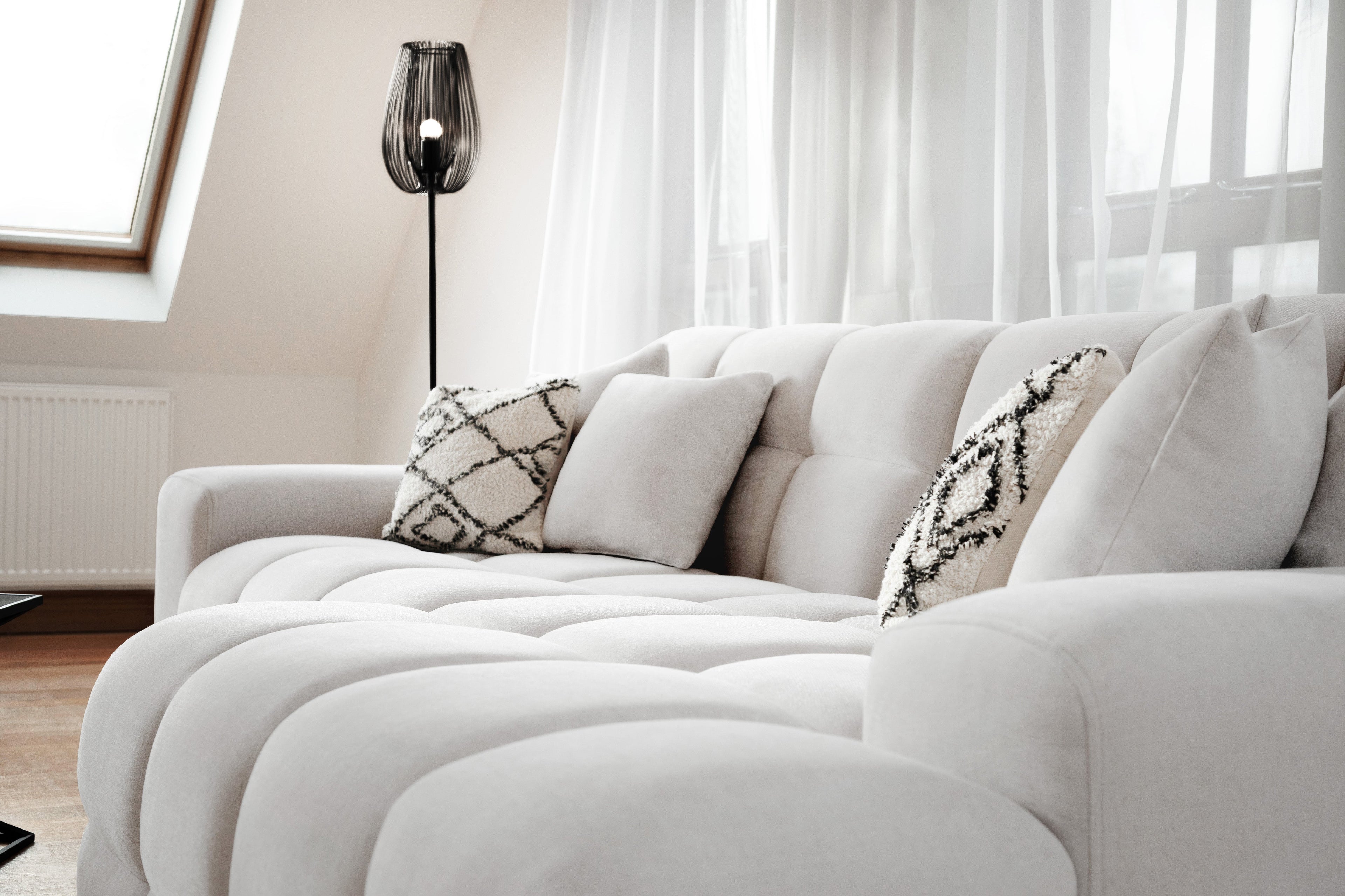 Lunar Sofa Beige Right Hand Facing Corner