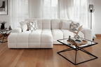 Lunar Sofa Beige Left Hand Facing Corner - Sofa Sloth
