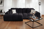 Lunar Sofa Black Left Hand Facing Corner