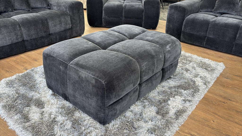 Lunar Sofa Black Footstool