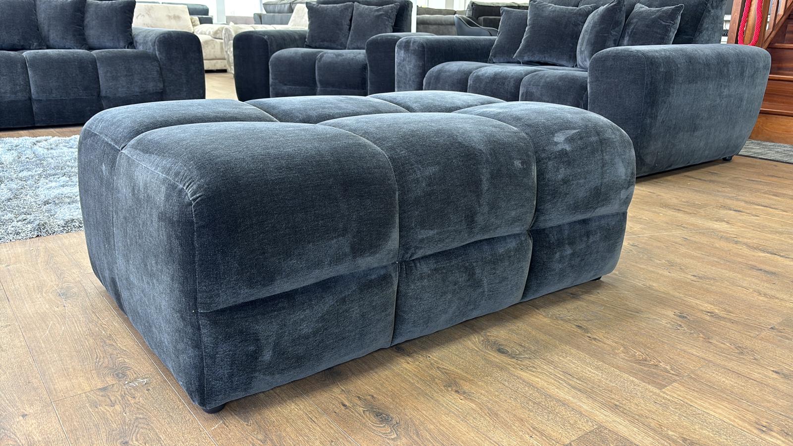 Lunar Sofa Black Footstool