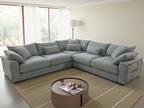 Lush Sofa Grey Large Corner