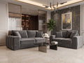 Lunar Sofa Charcoal 3+2 Set - Sofa Sloth