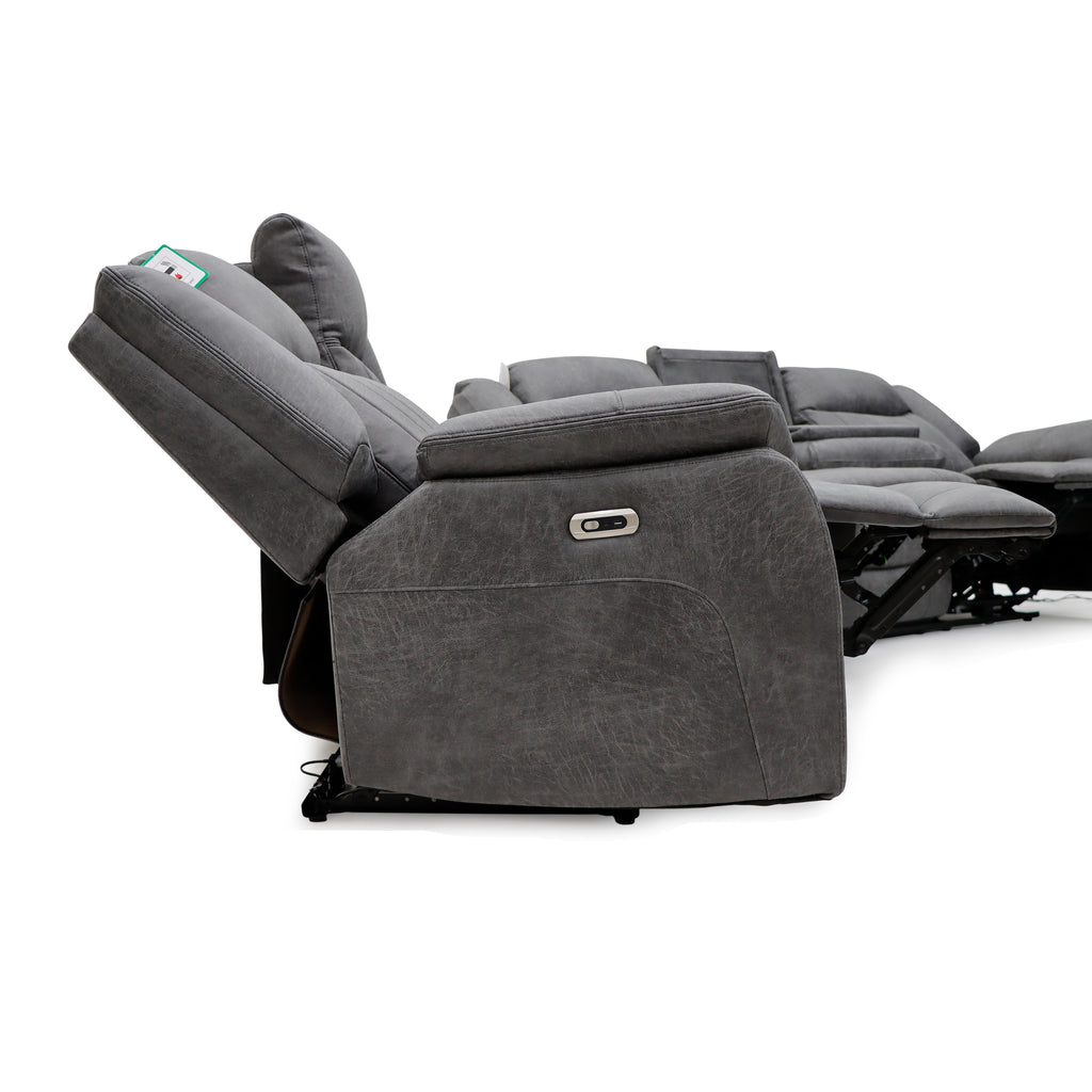 Mellow Electric Recliner Sofa Grey 3+2+1 Set - Sofa Sloth