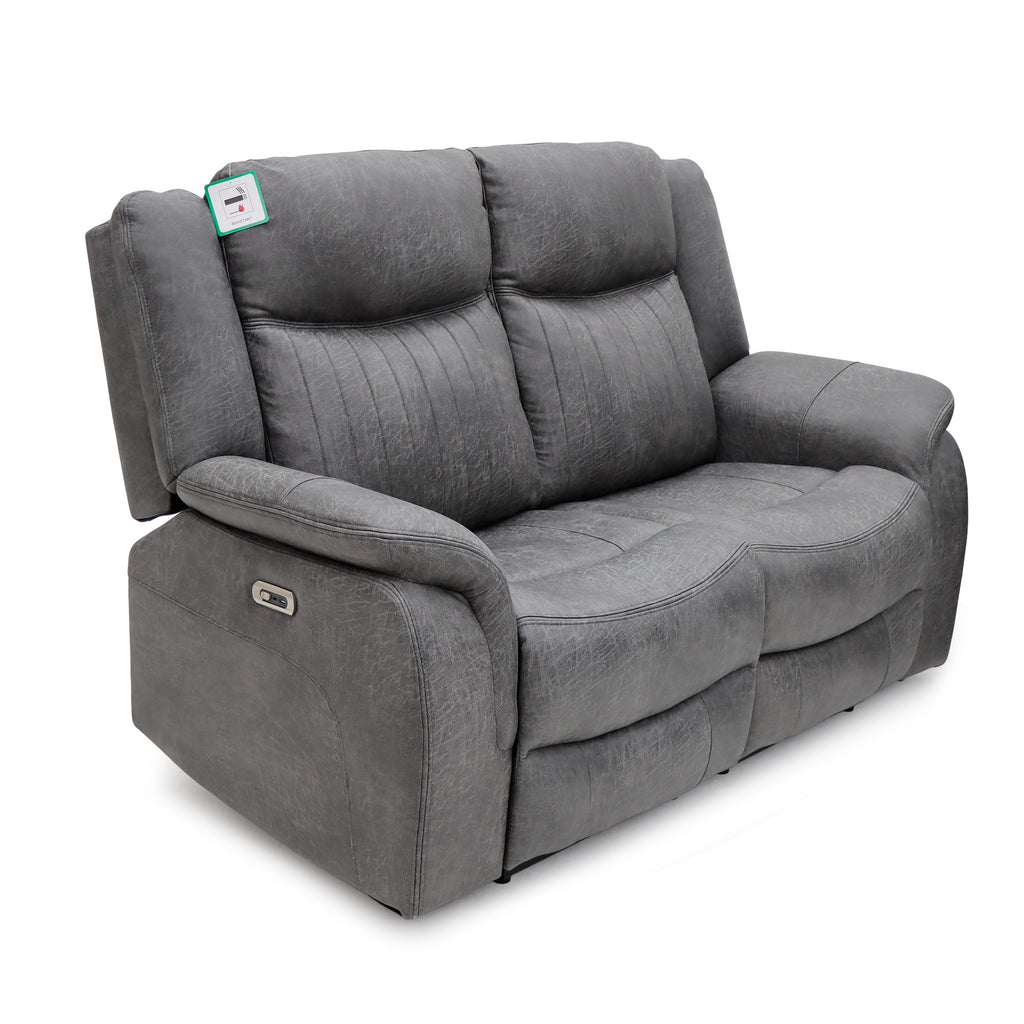 Mellow Electric Recliner Sofa Grey 2 Seater - Sofa Sloth