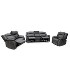 Mellow Electric Recliner Sofa Grey 3+2+1 Set - Sofa Sloth