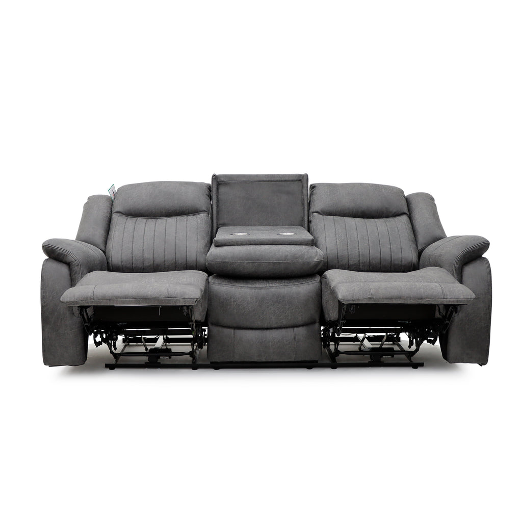 Mellow Electric Recliner Sofa Grey 3 Seater - Sofa Sloth