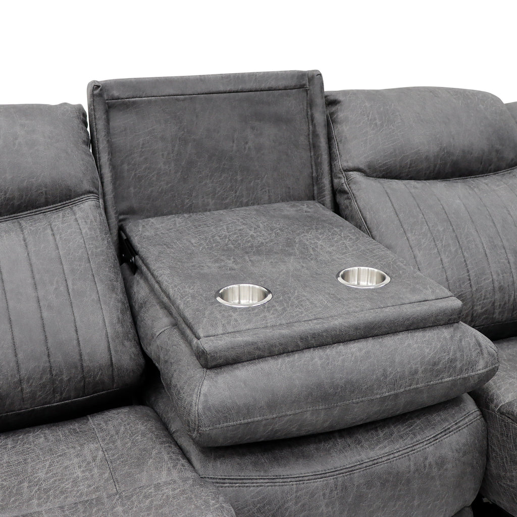Mellow Electric Recliner Sofa Grey 3 Seater - Sofa Sloth