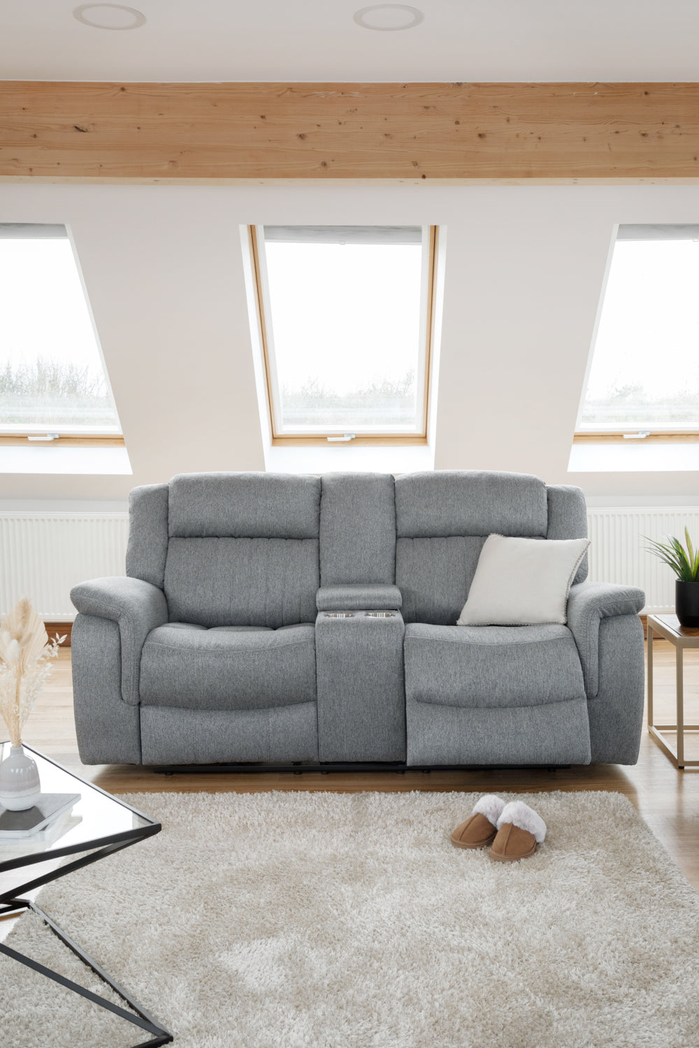 Monte Electric Recliner Sofa Grey 2 Seater