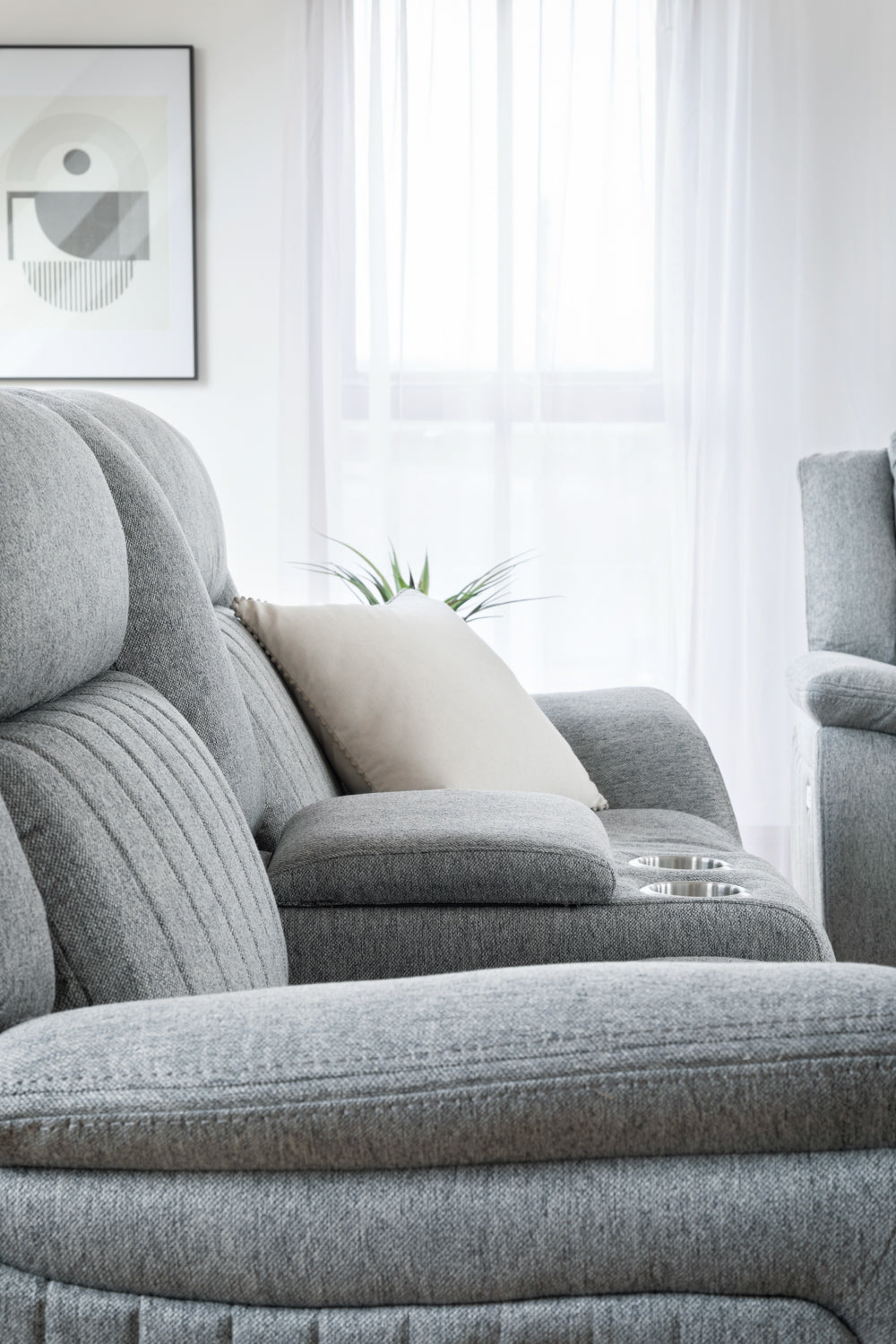Monte Electric Recliner Sofa Grey 2 Seater