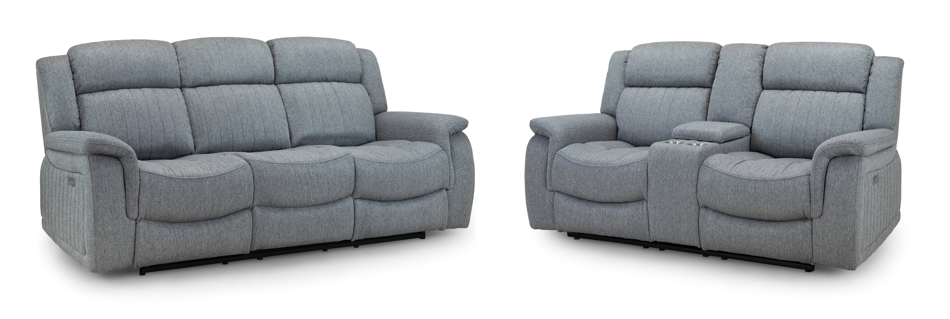 Monte Electric Recliner Sofa Grey 3+2 Set - Sofa Sloth