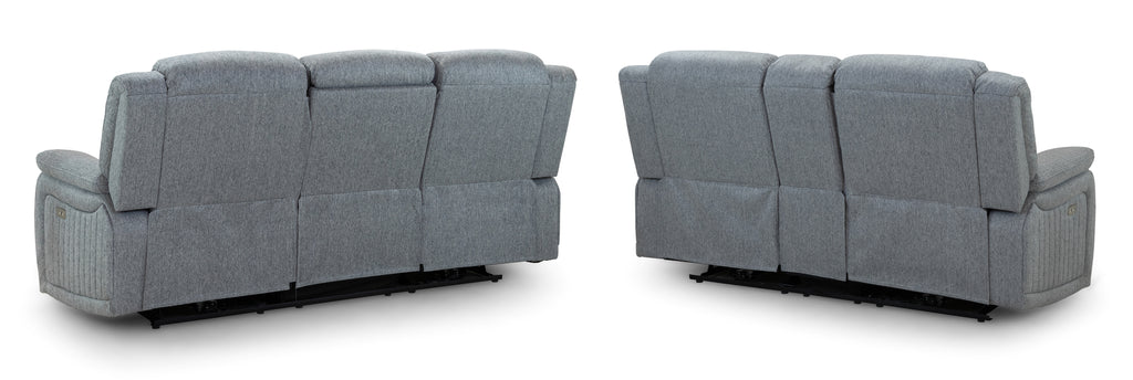 Monte Electric Recliner Sofa Grey 3+2 Set - Sofa Sloth