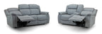 Monte Electric Recliner Sofa Grey 3+2 Set - Sofa Sloth