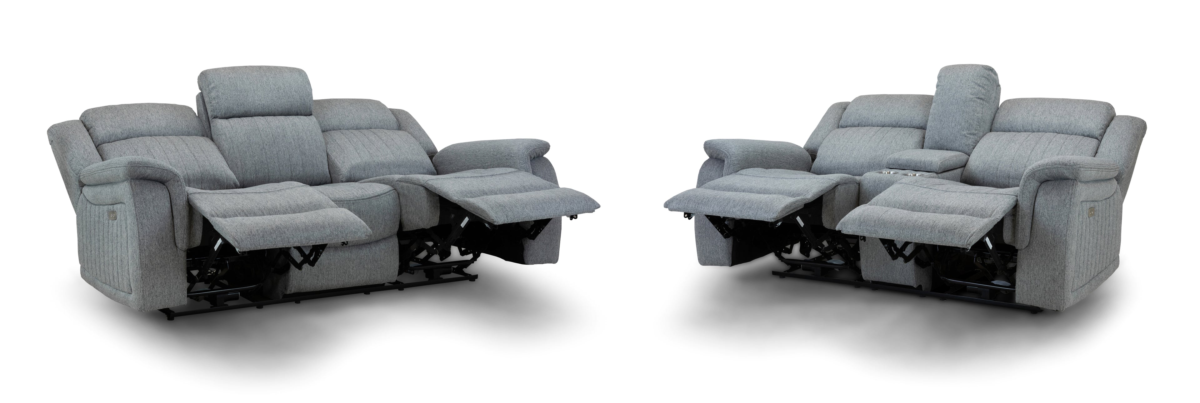 Monte Electric Recliner Sofa Grey 3+2 Set - Sofa Sloth