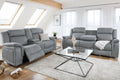 Monte Electric Recliner Sofa Grey 3+2 Set - Sofa Sloth